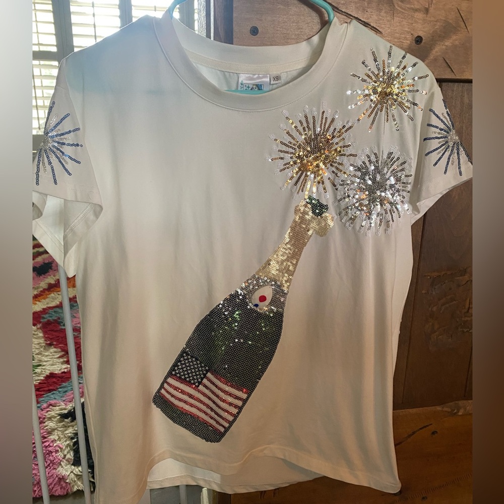 QOS Red white and Blue tee